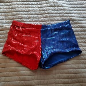 Harley Quinn Cosplay Sequin Shorts